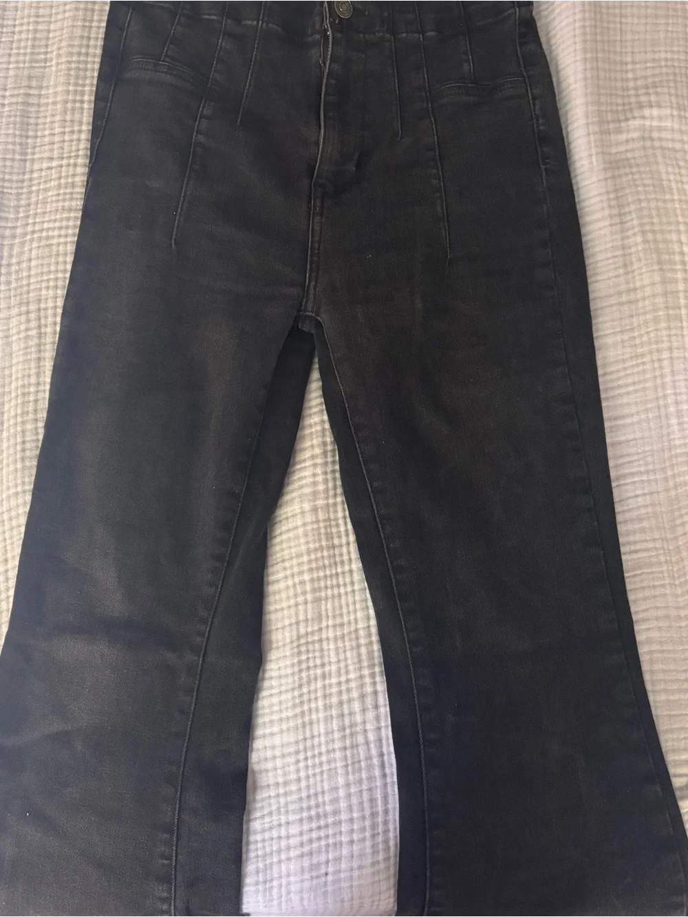 Free People Jayde Flare Black High-Rise Flare Jeans